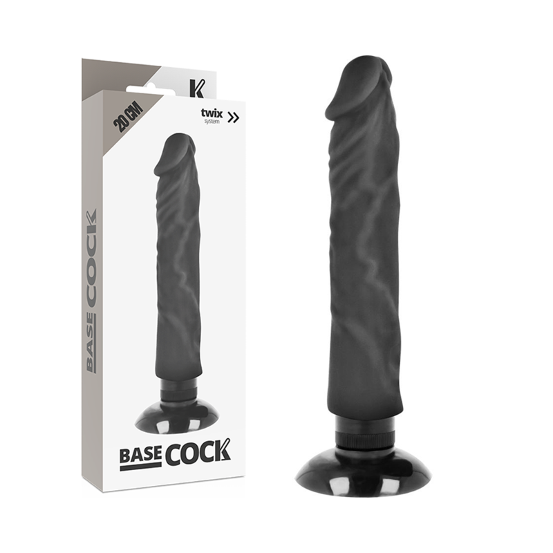 BASECOCK - REALISTISCHER VIBRATOR 2-1 NATÜRLICH 20 CM -O- 4 CM - Sexotim