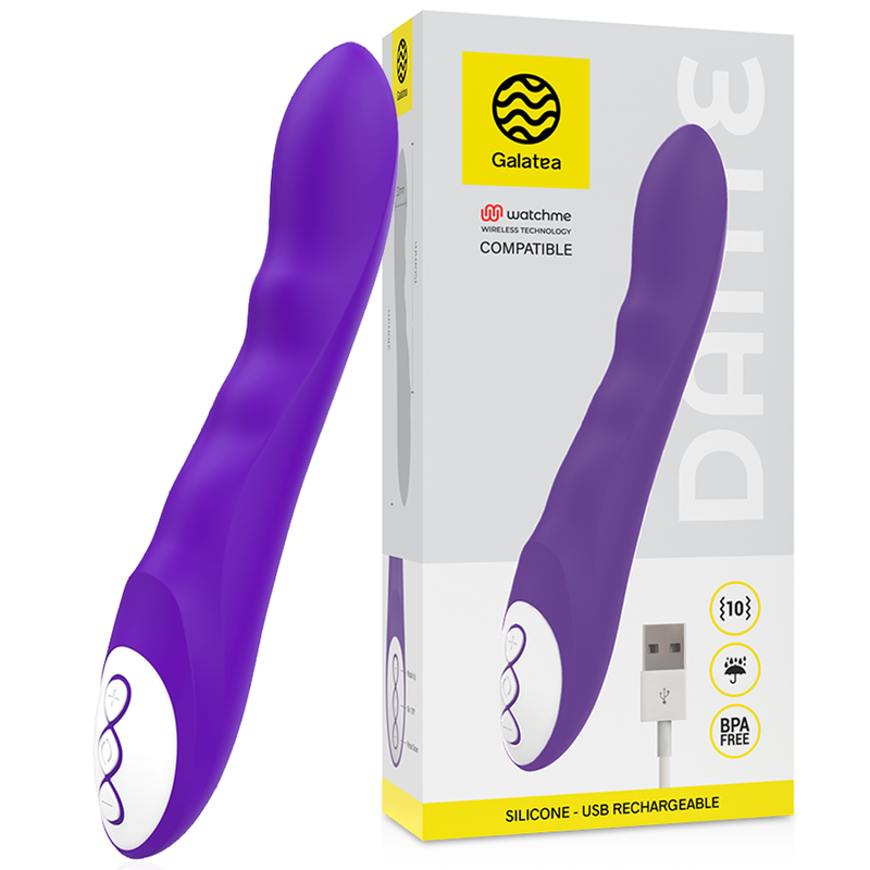 GALATEA - DANTE LILA VIBRATOR, KOMPATIBEL MIT DER DRAHTLOSEN WATCHME-TECHNOLOGIE - Sexotim