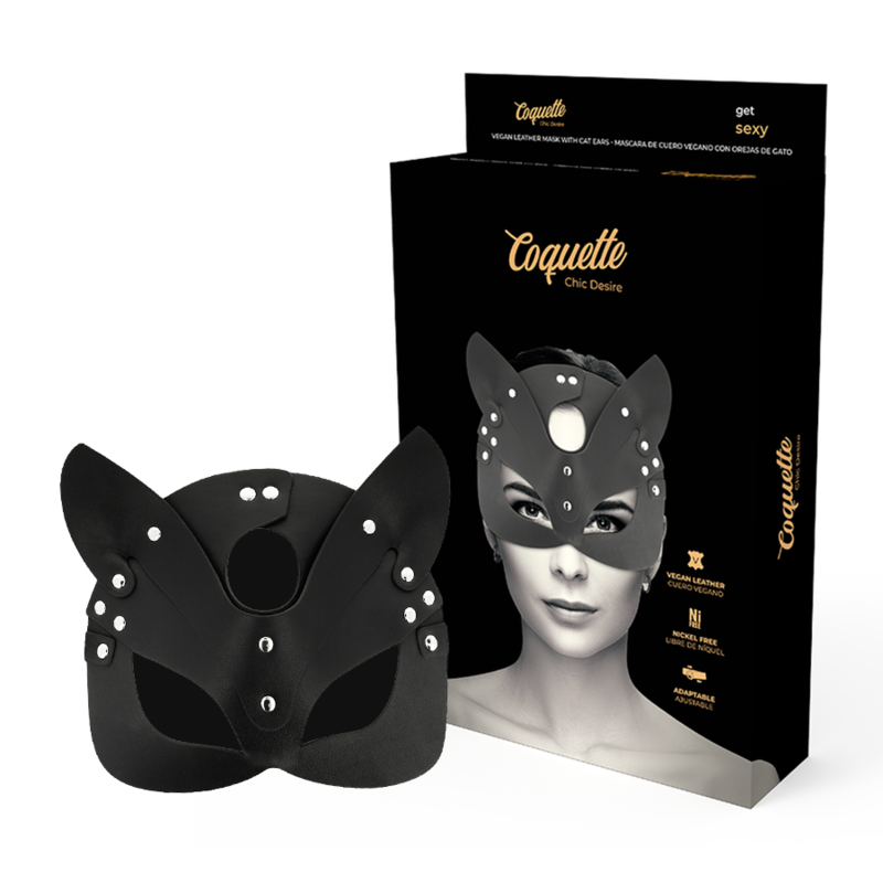 COQUETTE CHIC DESIRE - VEGANE LEDERMASKE MIT KATZENOHREN - Sexotim