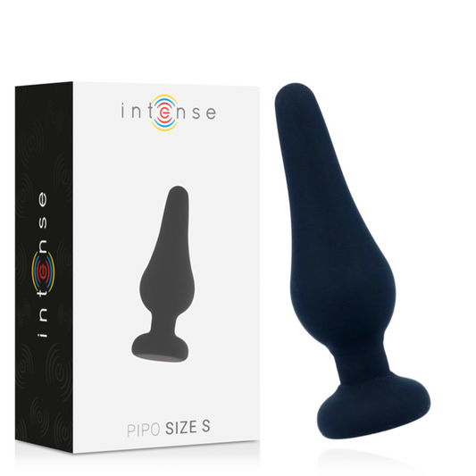 INTENSE - ANALPLUG PIPO S SCHWARZES SILIKON 9,8 CM - Sexotim