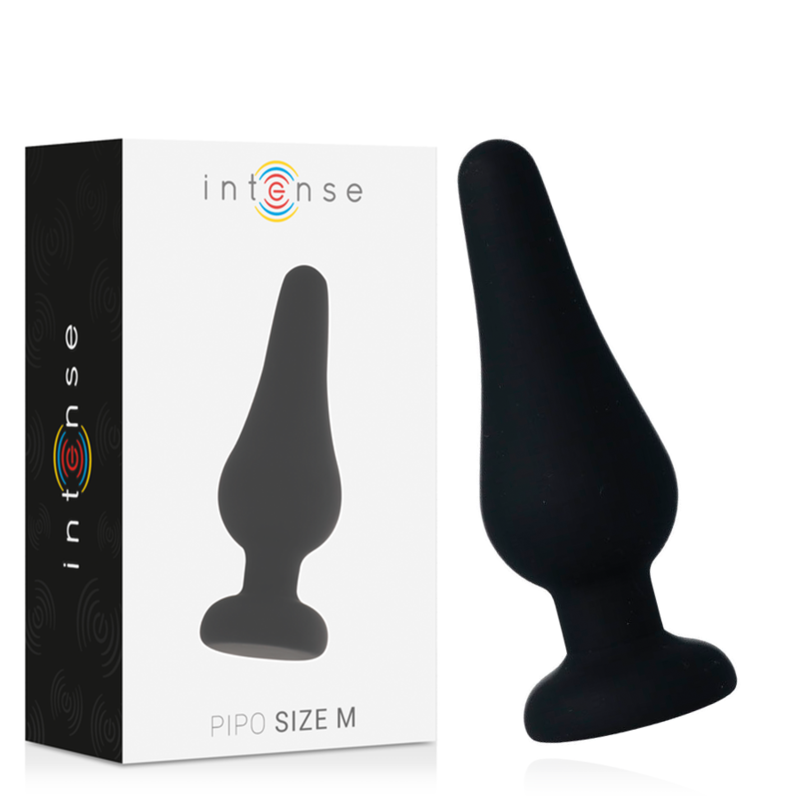 INTENSE - ANALPLUG PIPO M SCHWARZES SILIKON 11 CM - Sexotim