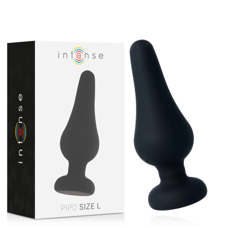 INTENSE - ANALPLUG PIPO L SCHWARZES SILIKON 13 CM - Sexotim