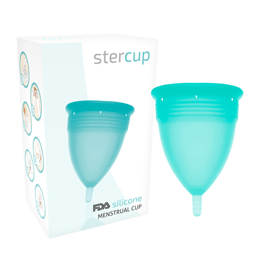 STERCUP - FDA SILIKON-MENSTRUALCUP AQUAMARIN - GRÖSSE L - Sexotim