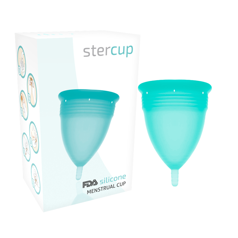 STERCUP - FDA SILIKON-MENSTRUALCUP AQUAMARIN - GRÖSSE S - Sexotim