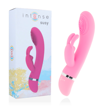 INTENSE - SUSY OSZILLIERENDER VIBRATOR AUS SILIKON KANINCHEN ROSA - Sexotim