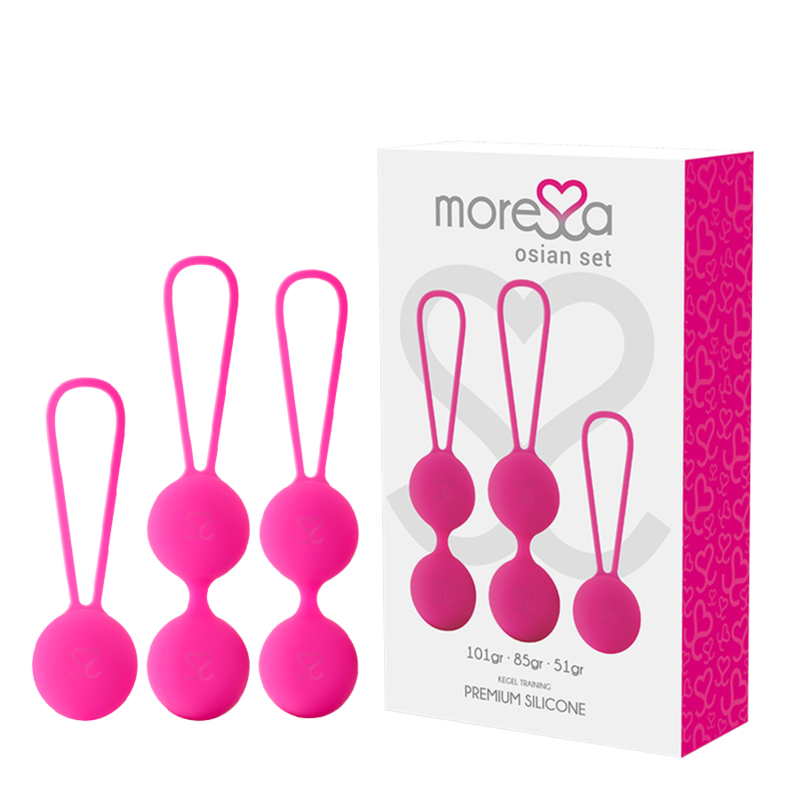 MORESSA - OSIAN SET PREMIUM SILIKON ROSA (Osian One - 51 g | Osian Two - 101 g | Osian Three 85 g) - Sexotim