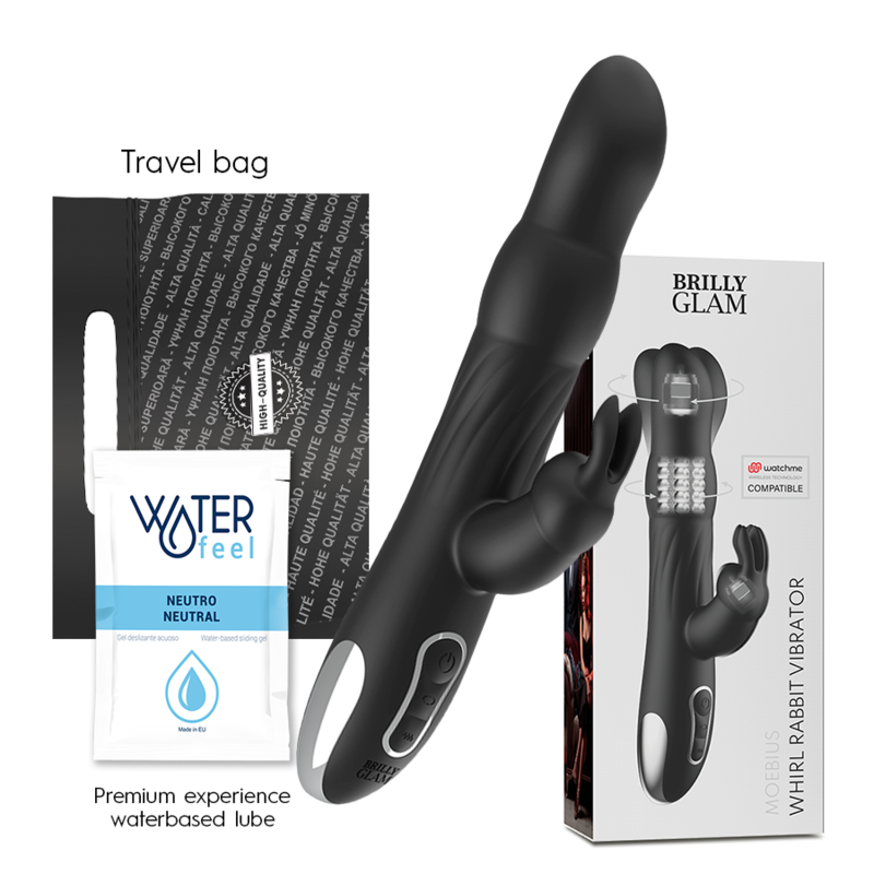 BRILLY GLAM- MOEBIUS RABBIT VIBRATOR & ROTATOR KOMPATIBEL MIT WATCHME WIRELESS TECHNOLOGY - Sexotim