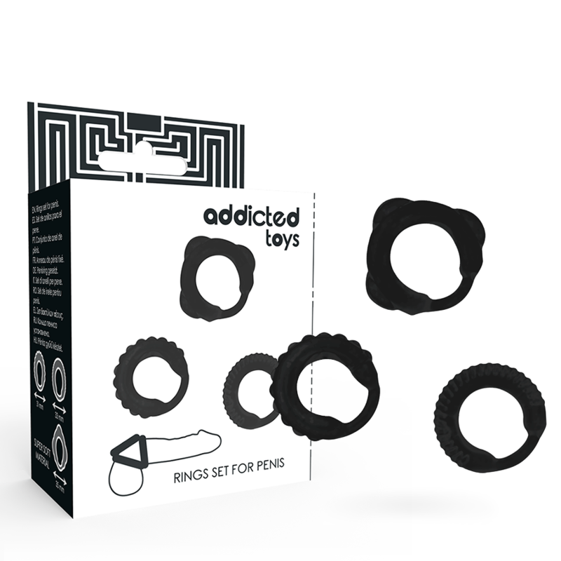 ADDICTED TOYS - C-RING-SET SCHWARZ - Sexotim