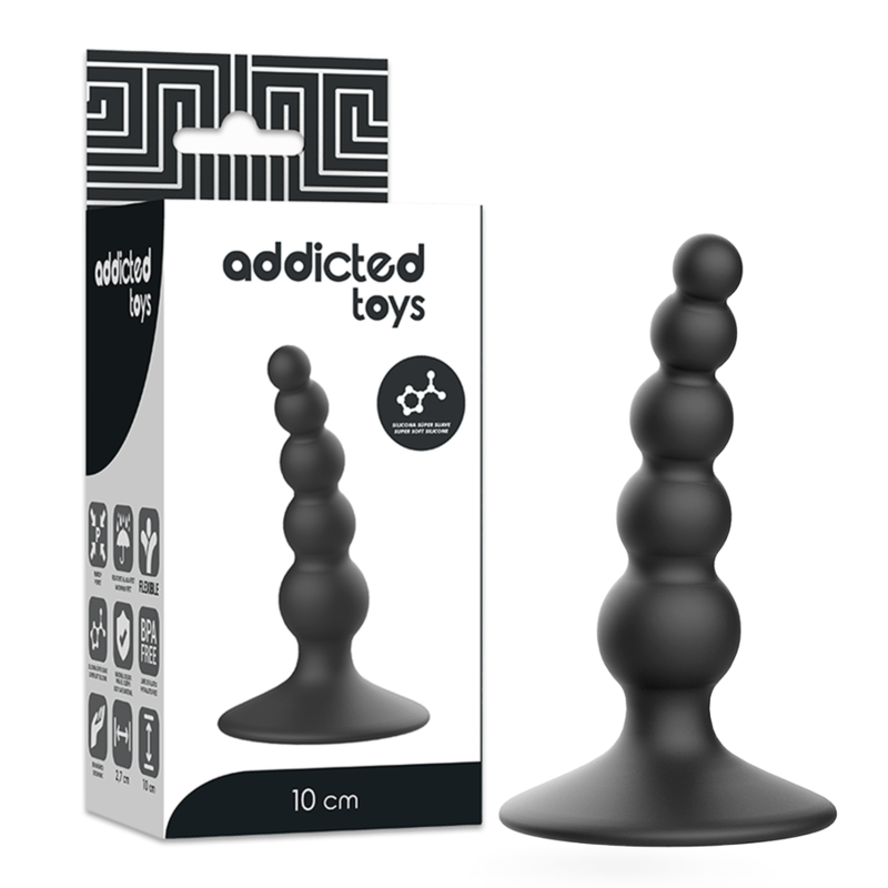 ADDICTED TOYS - ANAL SEXUELLER PLUG 10 CM SCHWARZ - Sexotim