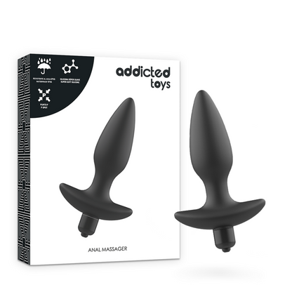 ADDICTED TOYS - MASSAGER PLUG ANAL MIT VIBRATION SCHWARZ - Sexotim