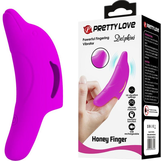 PRETTY LOVE - DELPHINI LEISTUNGSSTARKER LILA FINGERSTIMULATOR - Sexotim