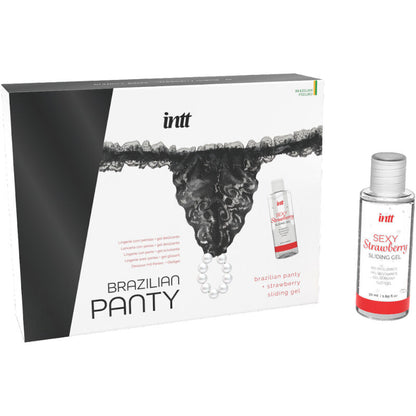 INTT RELEASES - BRASILIANISCHES SCHWARZES HÖSCHEN MIT PERLEN UND GLEITGEL 50 ML - Sexotim