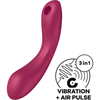 SATISFYER - CURVE TRINITY 1 AIR PULSE VIBRATION ROSA / GRAU - Sexotim