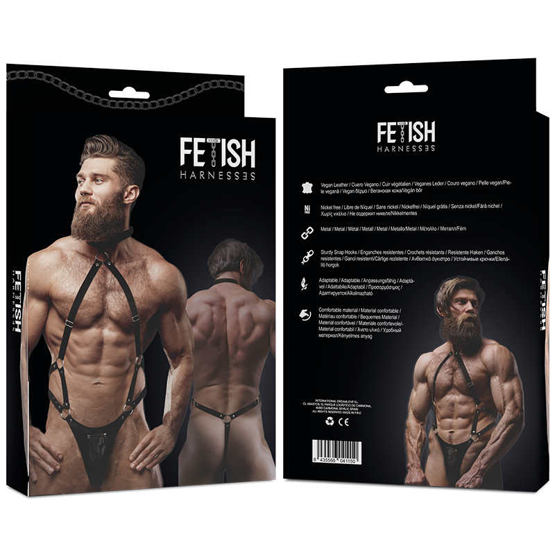 FETISH SUBMISSIVE ATTITUDE - JOCKSTRAP-GURT FÜR HERREN AUS ÖKO-LEDER - Sexotim