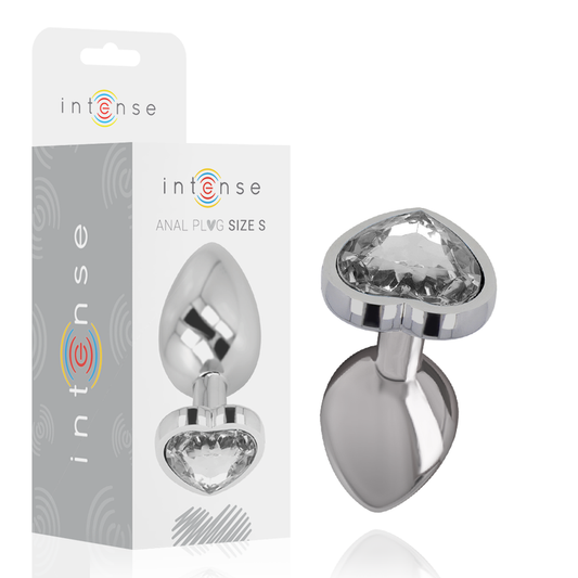 INTENSE - WHITE HEART ALUMINIUM METALL ANAL PLUG GRÖSSE S - Sexotim