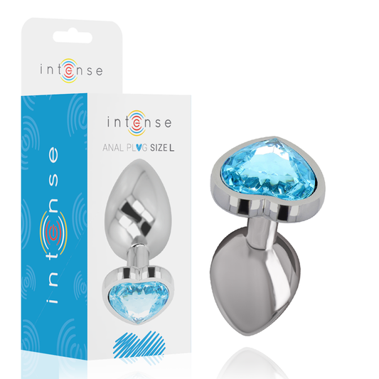 INTENSE - ALUMINIUM-METALL-ANAL-PLUG BLAUES HERZ, GRÖSSE L - Sexotim