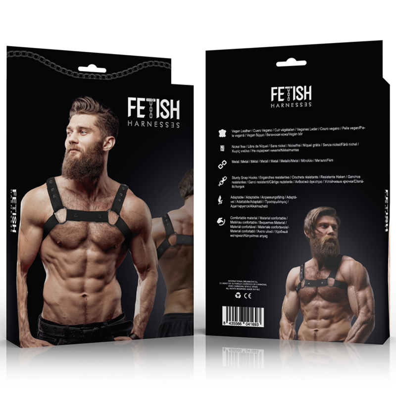 FETISH SUBMISSIVE ATTITUDE - VERSTELLBARER NEOPREN-BRUST-SPORTGURT FÜR MÄNNER - Sexotim