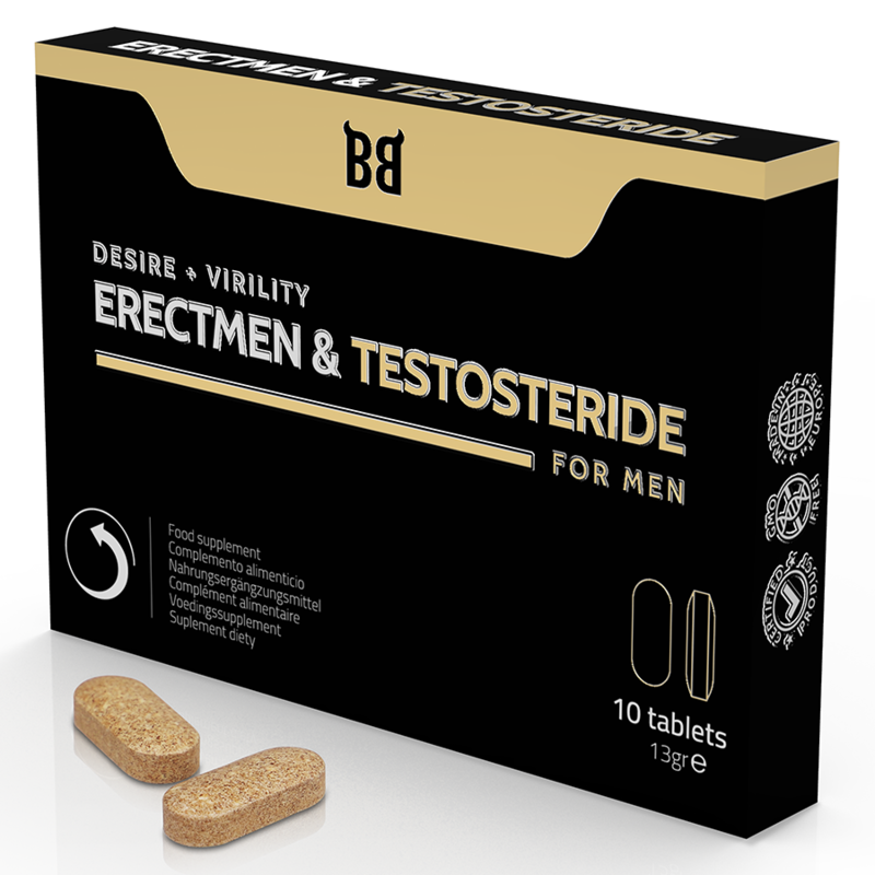 BLACK BULL - ERECTMEN & TESTOSTERID POWER UND TESTOSTERON FÜR MÄNNER 10 KAPSELN - Sexotim