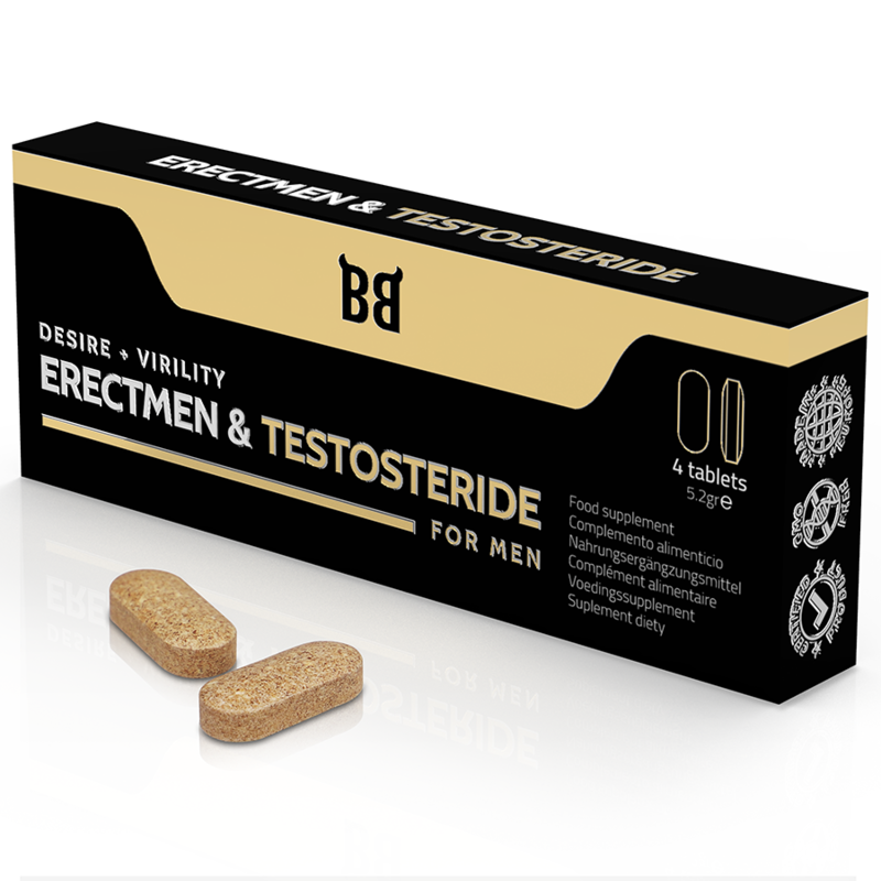 BLACK BULL - ERECTMEN & TESTOSTERID POWER UND TESTOSTERON FÜR MNNER 4 KAPSELN - Sexotim