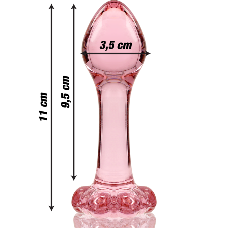 NEBULA SERIES BY IBIZA - MODELL 2 ANALPLUG BOROSILIKATGLAS KLAR 11 CM -O- 3.5 CM - Sexotim