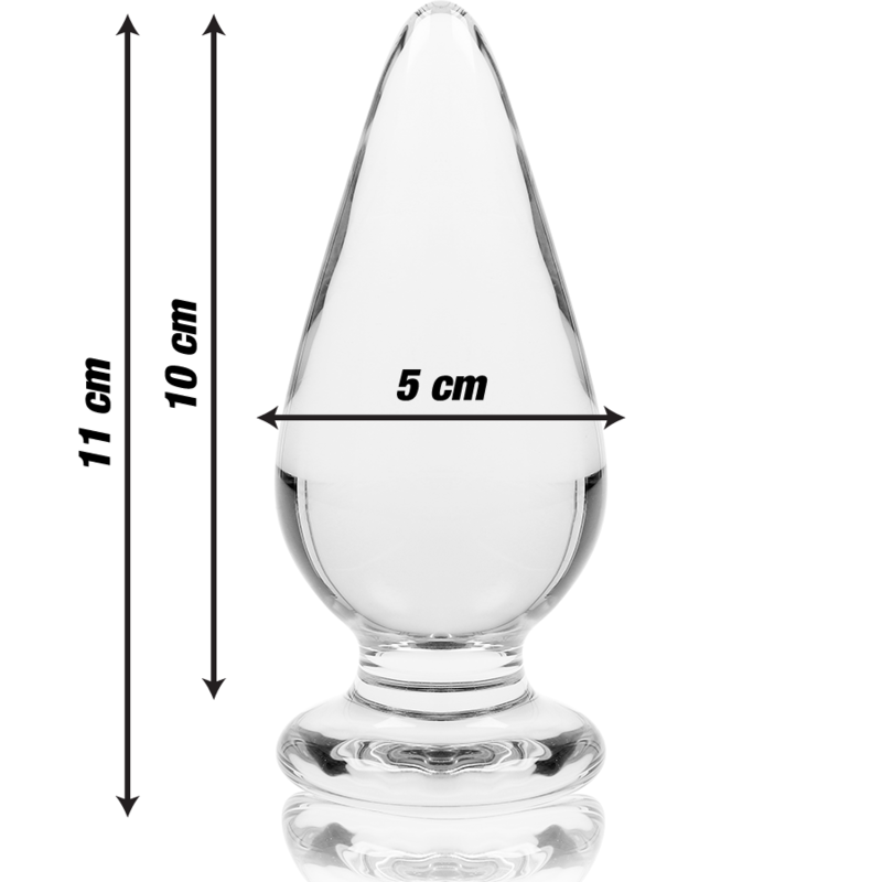 NEBULA SERIES BY IBIZA - MODELL 4 ANALPLUG BOROSILIKATGLAS KLAR 11 CM -O- 5 CM - Sexotim