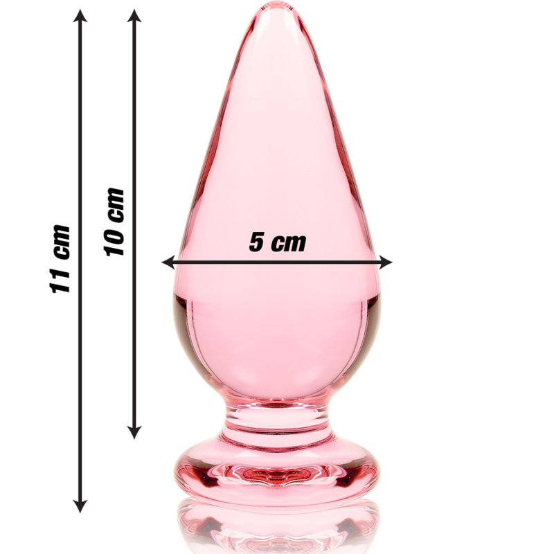 NEBULA SERIES BY IBIZA - MODELL 4 ANALPLUG BOROSILIKATGLAS KLAR 11 CM -O- 5 CM - Sexotim