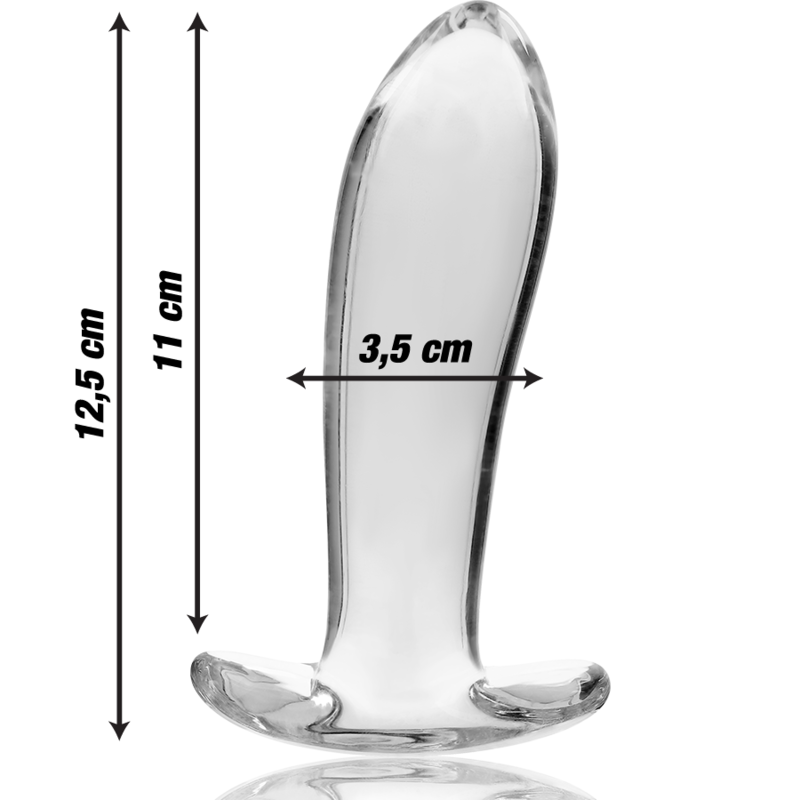 NEBULA SERIES BY IBIZA - MODELL 5 ANALPLUG BOROSILIKATGLAS KLAR 12.5 CM -O- 3.5 CM - Sexotim