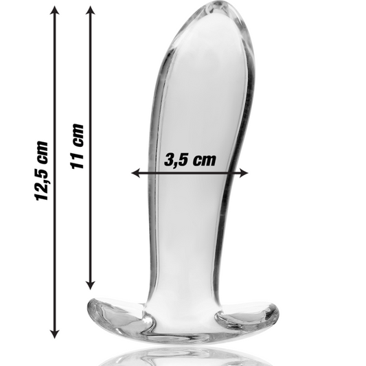 NEBULA SERIES BY IBIZA - MODELL 5 ANALPLUG BOROSILIKATGLAS KLAR 12.5 CM -O- 3.5 CM - Sexotim