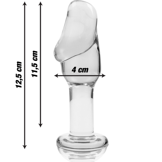 NEBULA SERIES BY IBIZA - MODELL 6 ANALPLUG BOROSILIKATGLAS KLAR 12.5 CM -O- 4 CM - Sexotim