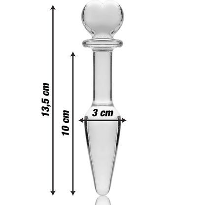 NEBULA SERIES BY IBIZA - MODEL 7 ANALPLUG BOROSILIKATGLAS KLAR 13.5 CM -O- 3 CM - Sexotim