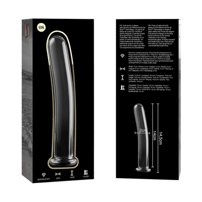 NEBULA SERIES BY IBIZA - MODELL 8 DILDO BOROSILIKATGLAS KLAR 14.5 CM -O- 2 CM - Sexotim