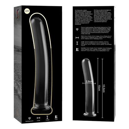 NEBULA SERIES BY IBIZA - MODELL 9 DILDO BOROSILIKATGLAS KLAR 15.5 CM -O- 2.5 CM - Sexotim