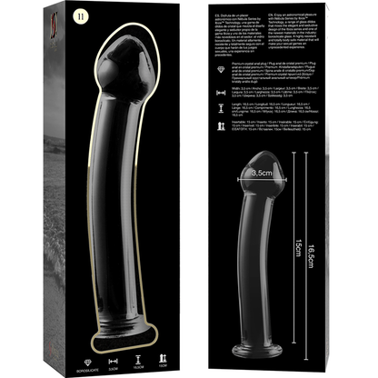 NEBULA SERIES BY IBIZA - MODELL 11 DILDO BOROSILIKATGLAS KLAR 16 CM -O- 3 CM - Sexotim