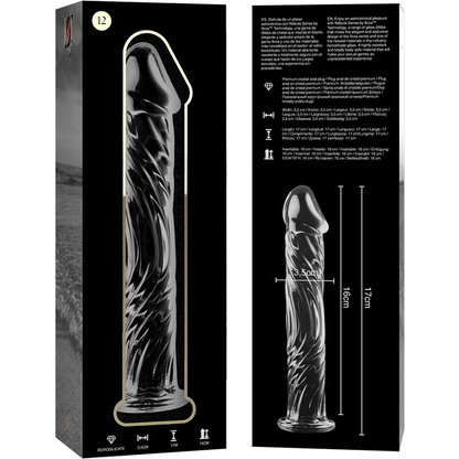NEBULA SERIES BY IBIZA - MODELL 12 DILDO BOROSILIKATGLAS KLAR 17 CM -O- 3.5 CM - Sexotim