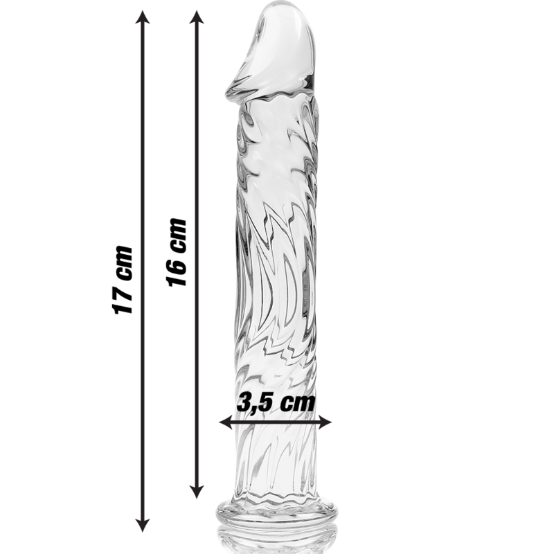 NEBULA SERIES BY IBIZA - MODELL 12 DILDO BOROSILIKATGLAS KLAR 17 CM -O- 3.5 CM - Sexotim