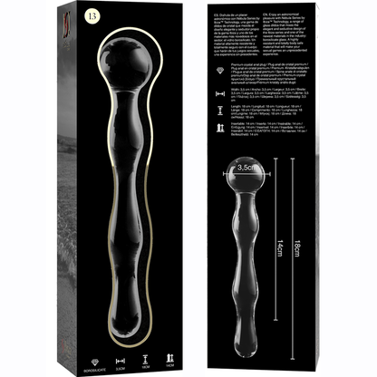 NEBULA SERIES BY IBIZA - MODELL 13 DILDO BOROSILIKATGLAS KLAR 18 CM -O- 3.5 CM - Sexotim