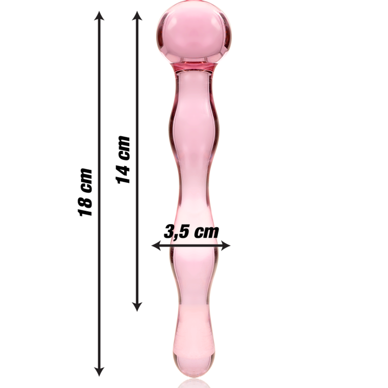 NEBULA SERIES BY IBIZA - MODELL 13 DILDO BOROSILIKATGLAS KLAR 18 CM -O- 3.5 CM - Sexotim