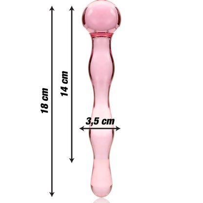 NEBULA SERIES BY IBIZA - MODELL 13 DILDO BOROSILIKATGLAS KLAR 18 CM -O- 3.5 CM - Sexotim