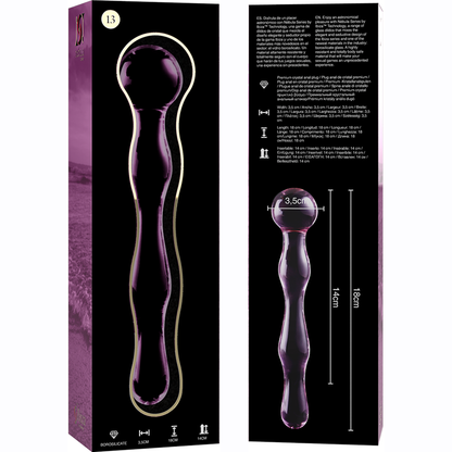 NEBULA SERIES BY IBIZA - MODELL 13 DILDO BOROSILIKATGLAS KLAR 18 CM -O- 3.5 CM - Sexotim