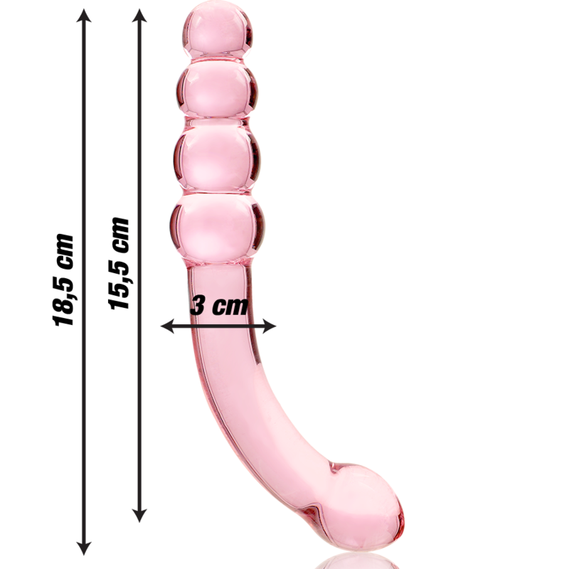 NEBULA SERIES BY IBIZA - MODELL 14 DILDO BOROSILIKATGLAS KLAR 18.5 CM -O- 3 CM - Sexotim