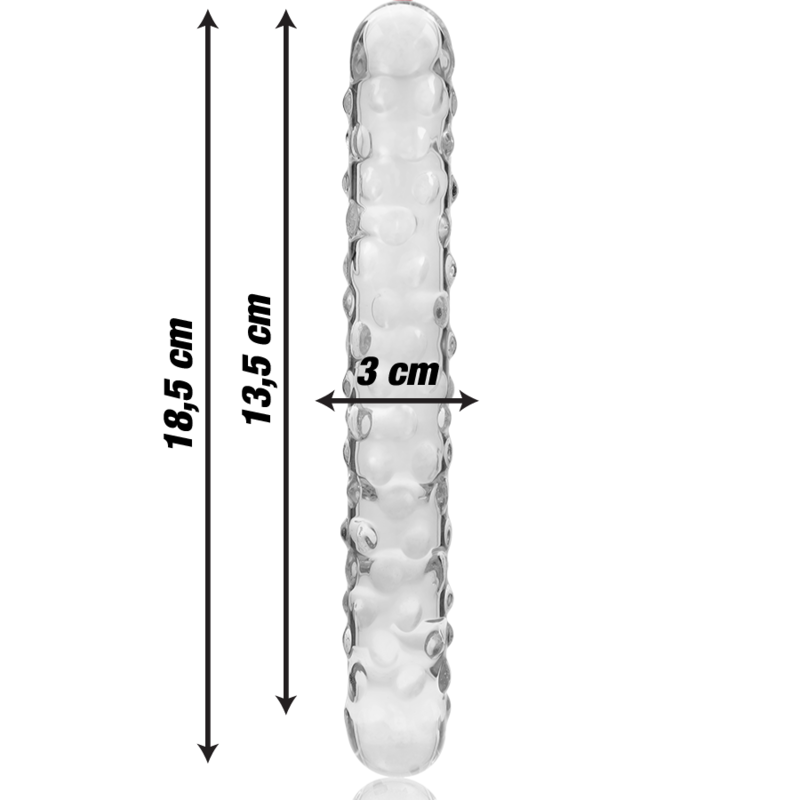 NEBULA SERIES BY IBIZA - MODELL 15 DILDO BOROSILIKATGLAS KLAR 18.5 CM -O- 3 CM - Sexotim