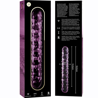 NEBULA SERIES BY IBIZA - MODELL 15 DILDO BOROSILIKATGLAS KLAR 18.5 CM -O- 3 CM - Sexotim