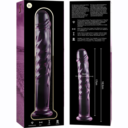 NEBULA SERIES BY IBIZA - MODELL 16 DILDO BOROSILIKATGLAS KLAR 18.5 CM -O- 3 CM - Sexotim