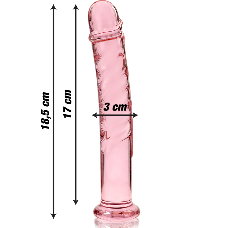NEBULA SERIES BY IBIZA - MODELL 16 DILDO BOROSILIKATGLAS KLAR 18.5 CM -O- 3 CM - Sexotim