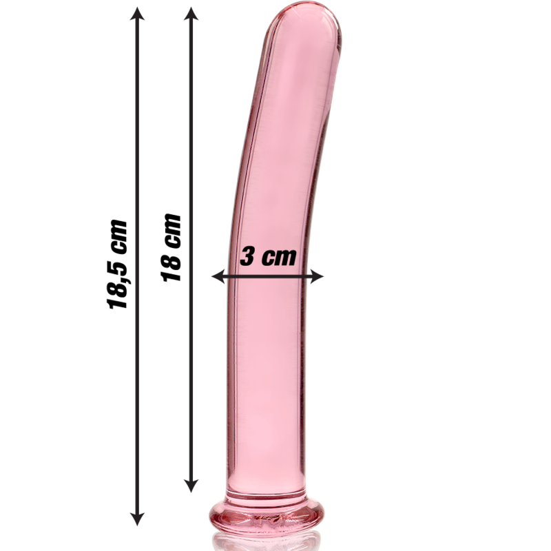 NEBULA SERIES BY IBIZA - MODELL 17 DILDO BOROSILIKATGLAS KLAR 18.5 CM -O- 3 CM - Sexotim