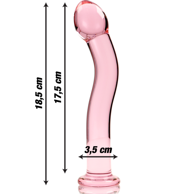 NEBULA SERIES BY IBIZA - MODELL 18 DILDO BOROSILIKATGLAS KLAR 18.5 CM -O- 3.5 CM - Sexotim