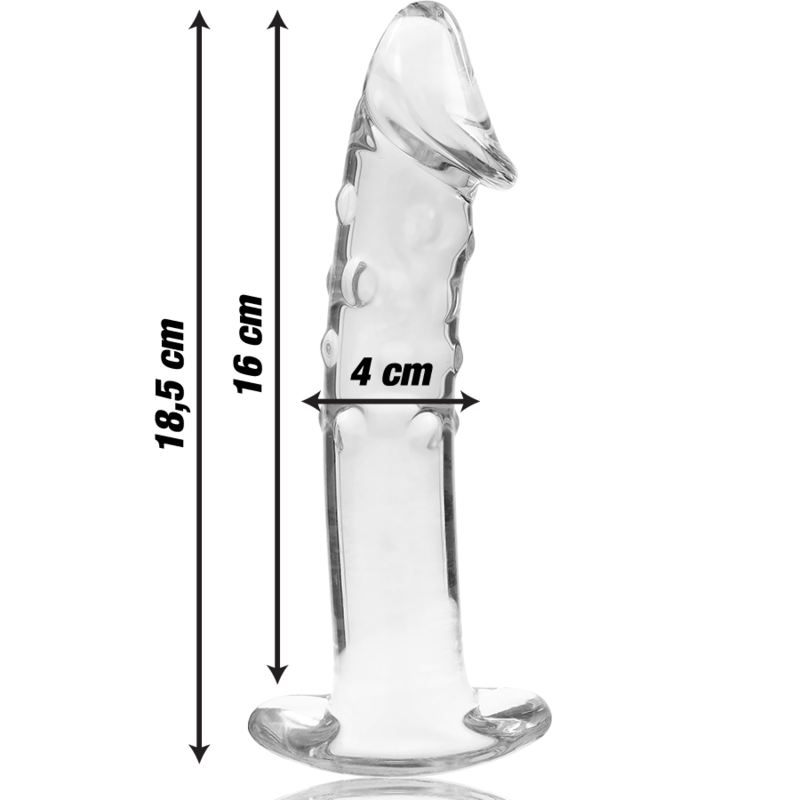 NEBULA SERIES BY IBIZA - MODELL 19 DILDO BOROSILIKATGLAS KLAR 18.5 CM -O- 4 CM - Sexotim
