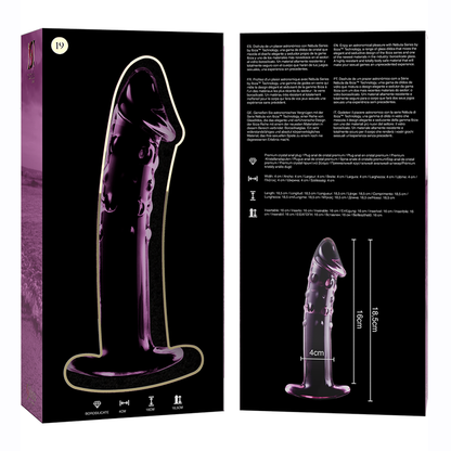 NEBULA SERIES BY IBIZA - MODELL 19 DILDO BOROSILIKATGLAS KLAR 18.5 CM -O- 4 CM - Sexotim