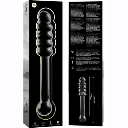 NEBULA SERIES BY IBIZA - MODELL 20 DILDO BOROSILIKATGLAS KLAR 20.5 CM -O- 3 CM - Sexotim