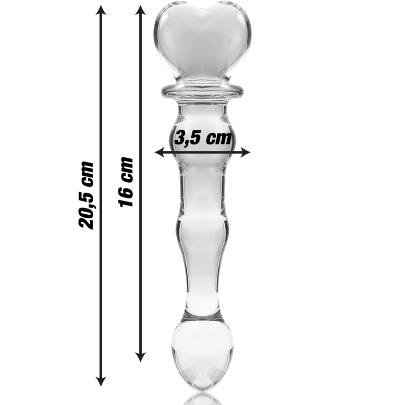 NEBULA SERIES BY IBIZA - MODELL 21 DILDO BOROSILIKATGLAS KLAR 20.5 CM -O- 3.5 CM - Sexotim